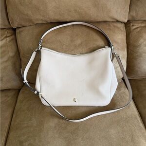 Elegant Cream Leather Shoulder Bag